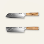 Sada kuchyňských nožů Seburo HOKORI Damascus Elite 2ks (Nakiri nůž 170mm, Santoku nůž 175mm)