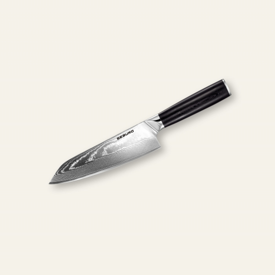 Kiritsuke (mistr-šéf, santoku) nůž Seburo SARADA Damascus 180mm