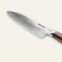AKCE 1+1 Plátkovací nůž Seburo SUBAJA Damascus 195mm + Kiritsuke (mistr-šéf, santoku) nůž Seburo SUBAJA Damascus 180mm