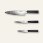 Sada kuchyňských nožů Seburo SARADA Premium Damascus 3ks (šéfkuchařský nůž 200mm, univerzální nůž 130mm, nůž na ovoce a zeleninu 95mm)