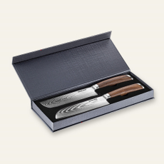 Sada kuchyňských nožů Seburo HOGANI Damascus 2ks (Nakiri nůž 170mm, Santoku nůž 175mm)