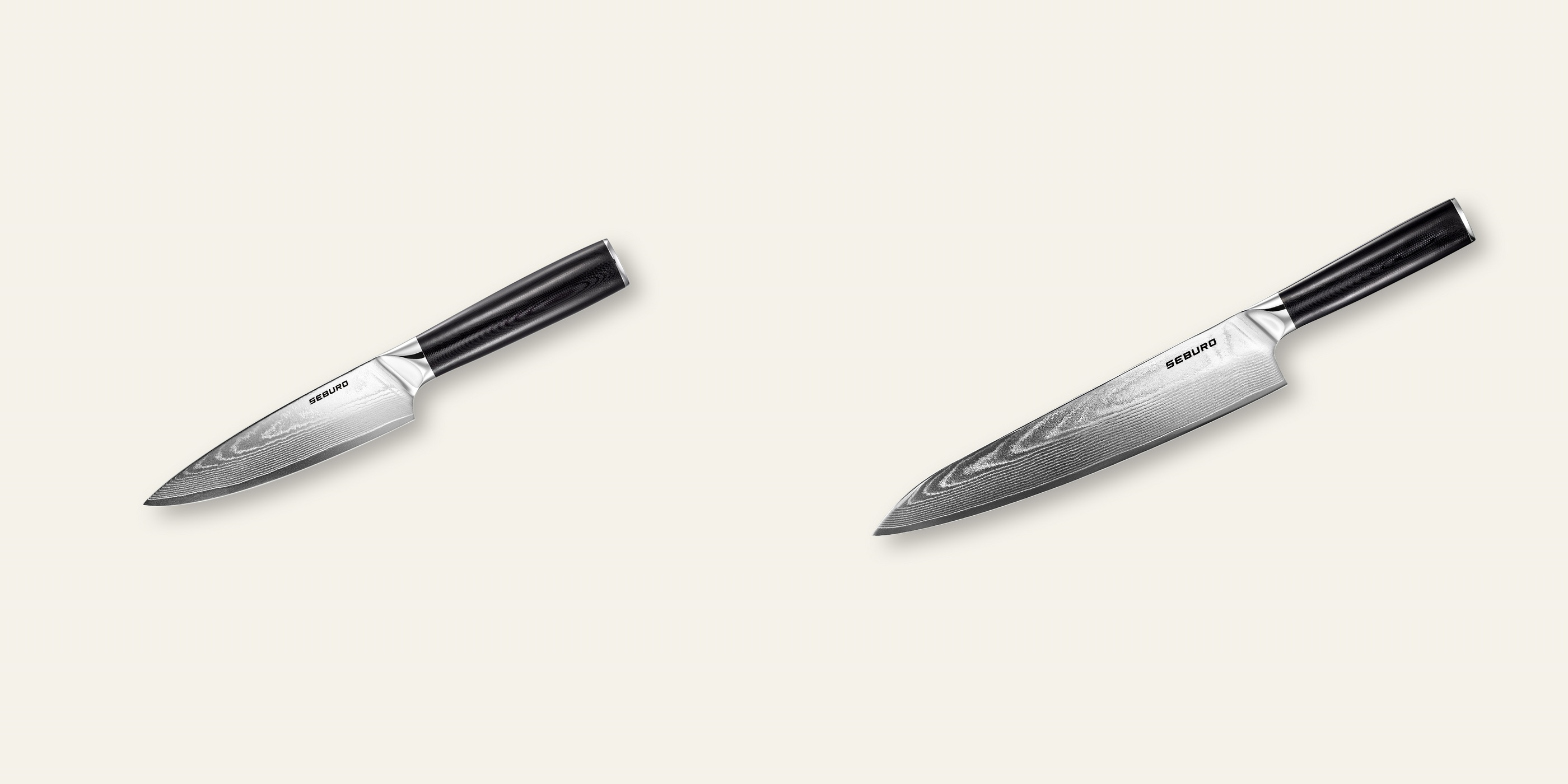 AKCE 1+1 Šéfkuchařský nůž Seburo SARADA Damascus 150mm + Šéfkuchařský nůž Seburo SARADA Damascus 250mm