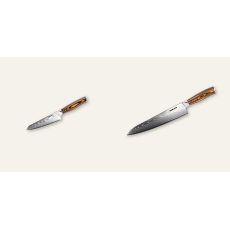 AKCE 1+1 Honesuki (vykosťovací, univerzální) nůž Seburo SUBAJA Damascus 130mm + Šéfkuchařský nůž Seburo SUBAJA Damascus 250mm