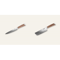 AKCE 1+1 Plátkovací nůž Seburo HOGANI Damascus 195mm + Nakiri nůž Seburo HOGANI Damascus 170mm