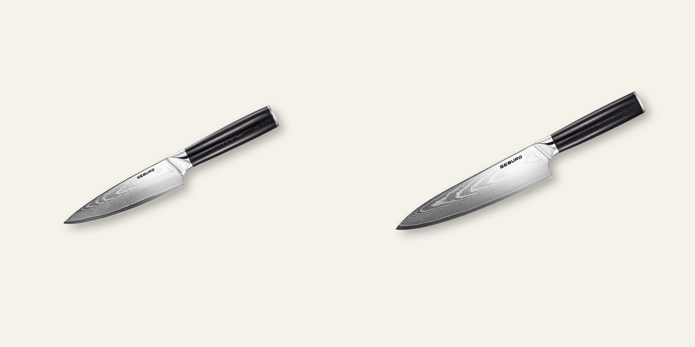 AKCE 1+1 Šéfkuchařský nůž Seburo SARADA Damascus 150mm + Šéfkuchařský nůž Seburo SARADA Damascus 200mm