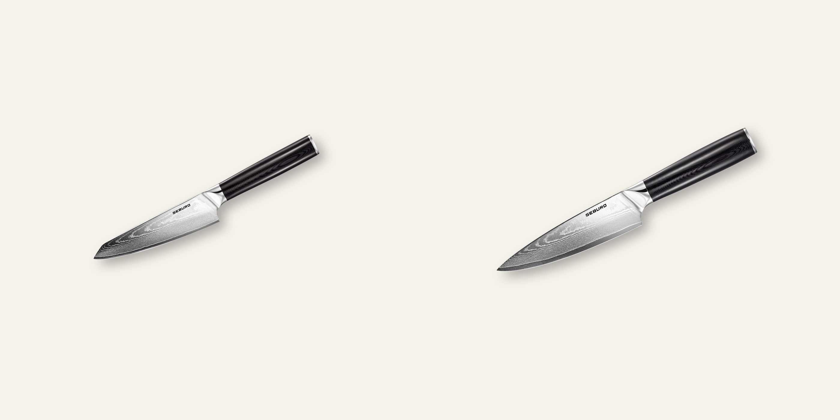AKCE 1+1 Honesuki (vykosťovací) nůž Seburo SARADA Damascus 130mm + Šéfkuchařský nůž Seburo SARADA Damascus 150mm