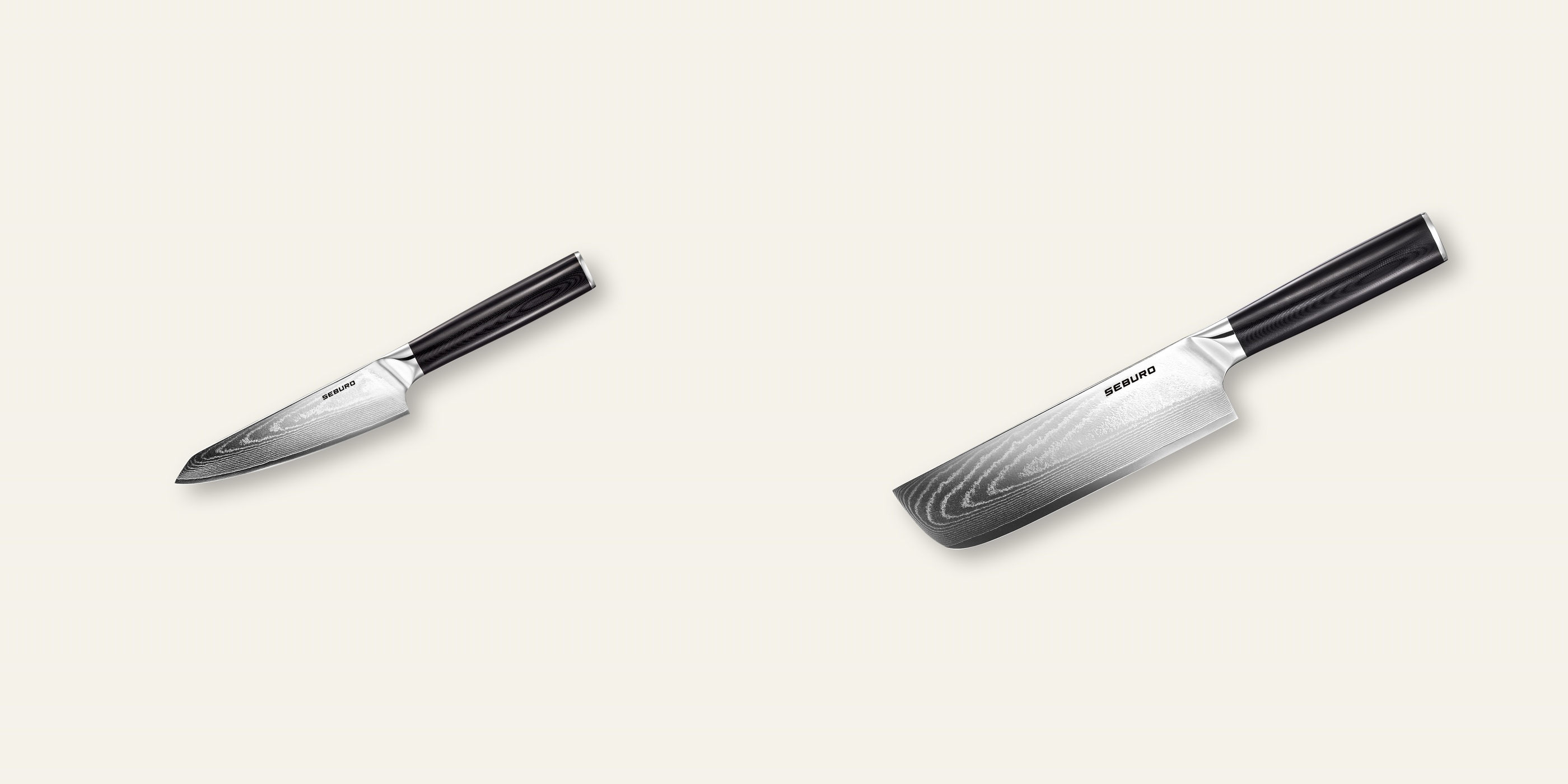 AKCE 1+1 Honesuki (vykosťovací) nůž Seburo SARADA Damascus 130mm + Nakiri nůž Seburo SARADA Damascus 170mm