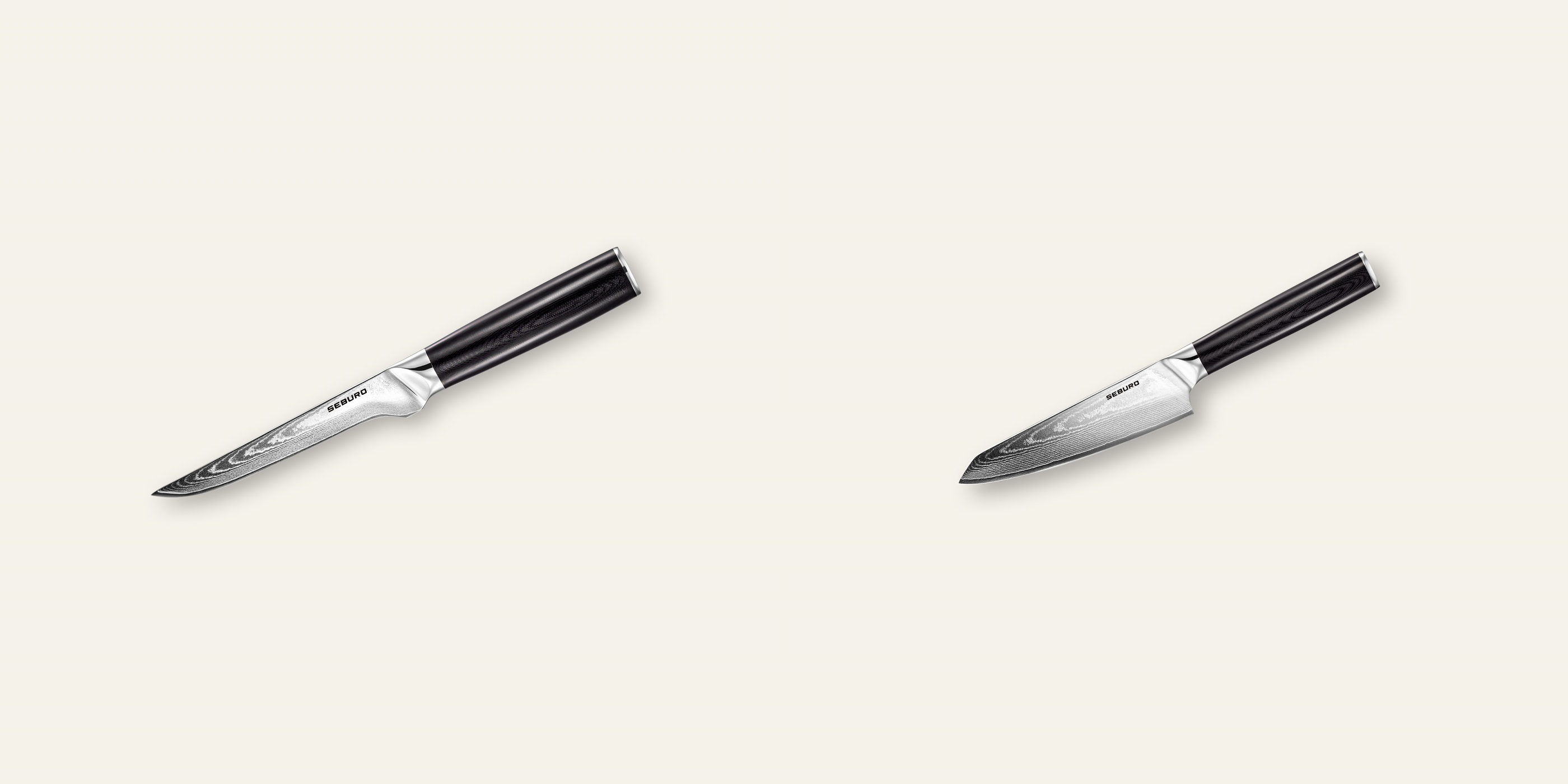 AKCE 1+1 Vykosťovací nůž Seburo SARADA Damascus 150mm + Honesuki (vykosťovací) nůž Seburo SARADA Damascus 130mm