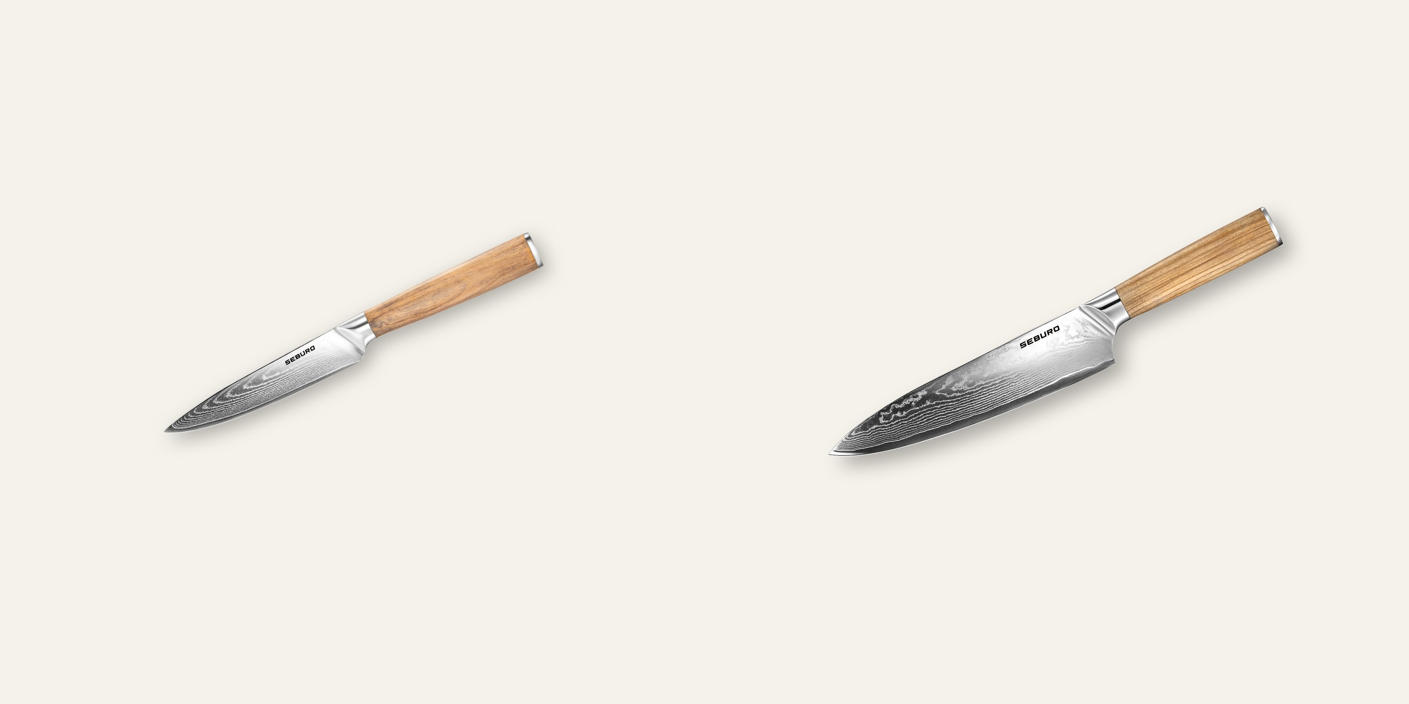 AKCE 1+1 Univerzální nůž Seburo HOKORI Damascus 125mm + Šéfkuchařský nůž Seburo HOKORI Damascus 200mm