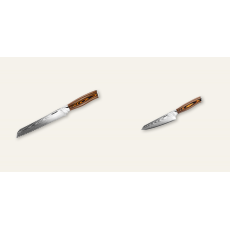 AKCE 1+1 Nůž na pečivo Seburo SUBAJA Damascus 195mm + Honesuki (vykosťovací, univerzální) nůž Seburo SUBAJA Damascus 130mm