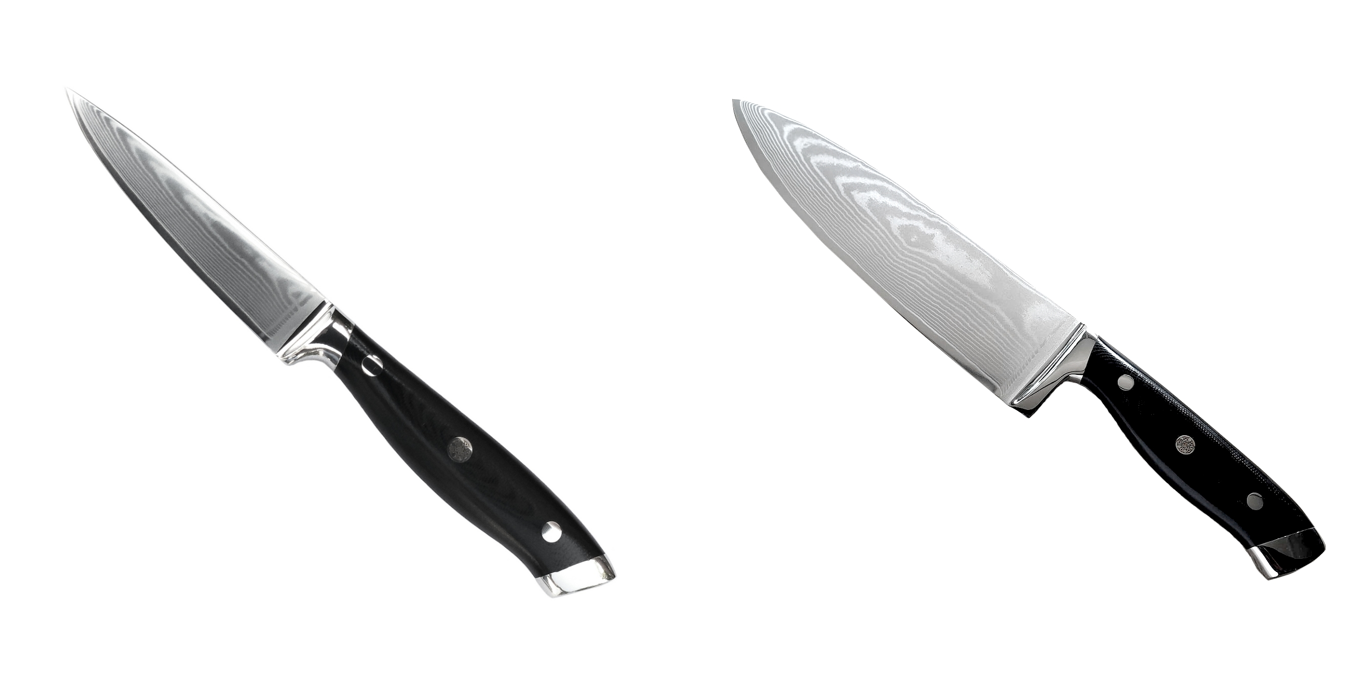 AKCE 1+1 Nůž na ovoce a zeleninu Seburo WEST Professional Damascus 90mm + Šéfkuchařský nůž Seburo WEST Professional Damascus 220mm