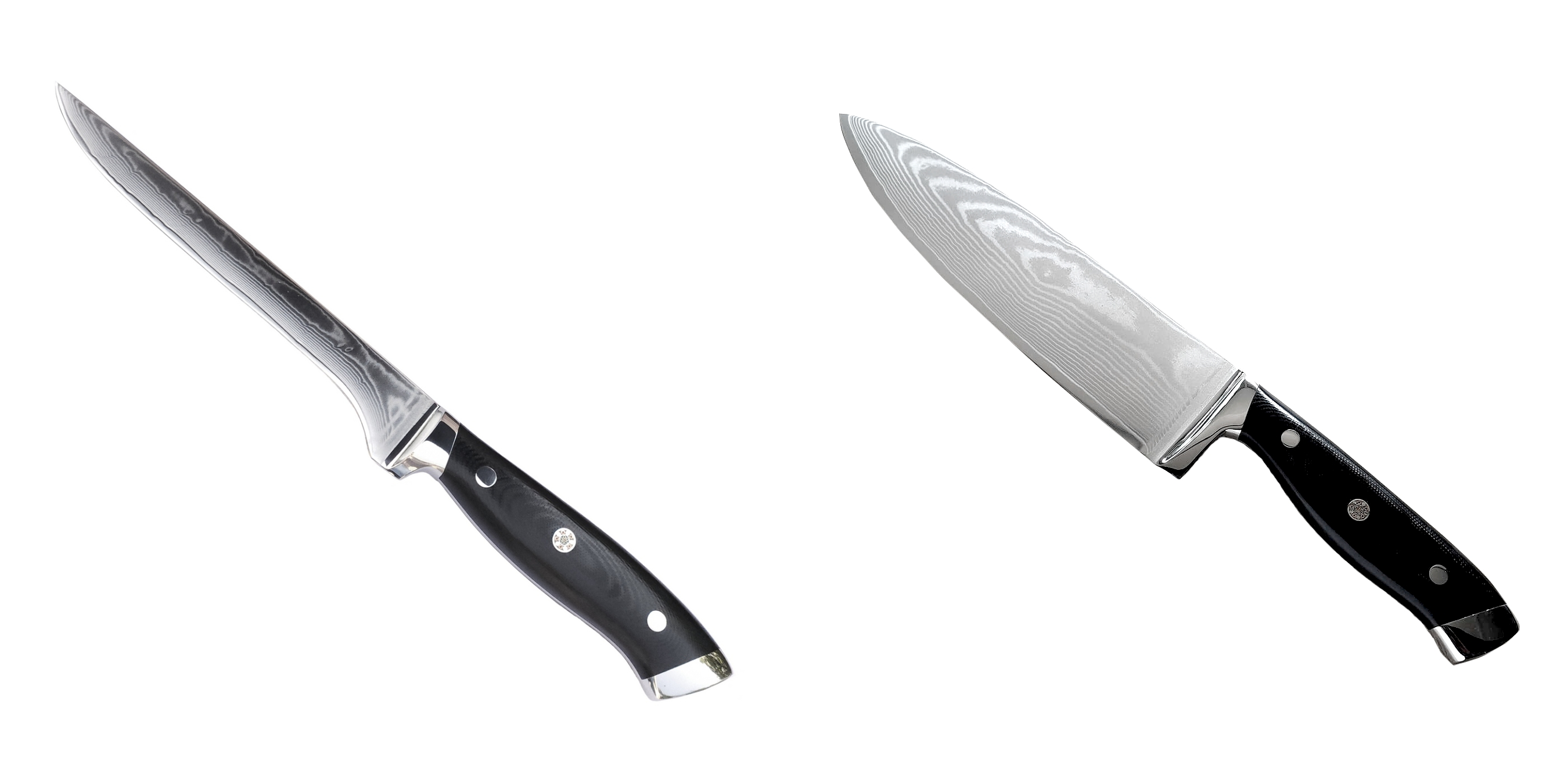 AKCE 1+1 Vykosťovací nůž Seburo WEST Professional Damascus 170mm + Šéfkuchařský nůž Seburo WEST Professional Damascus 220mm