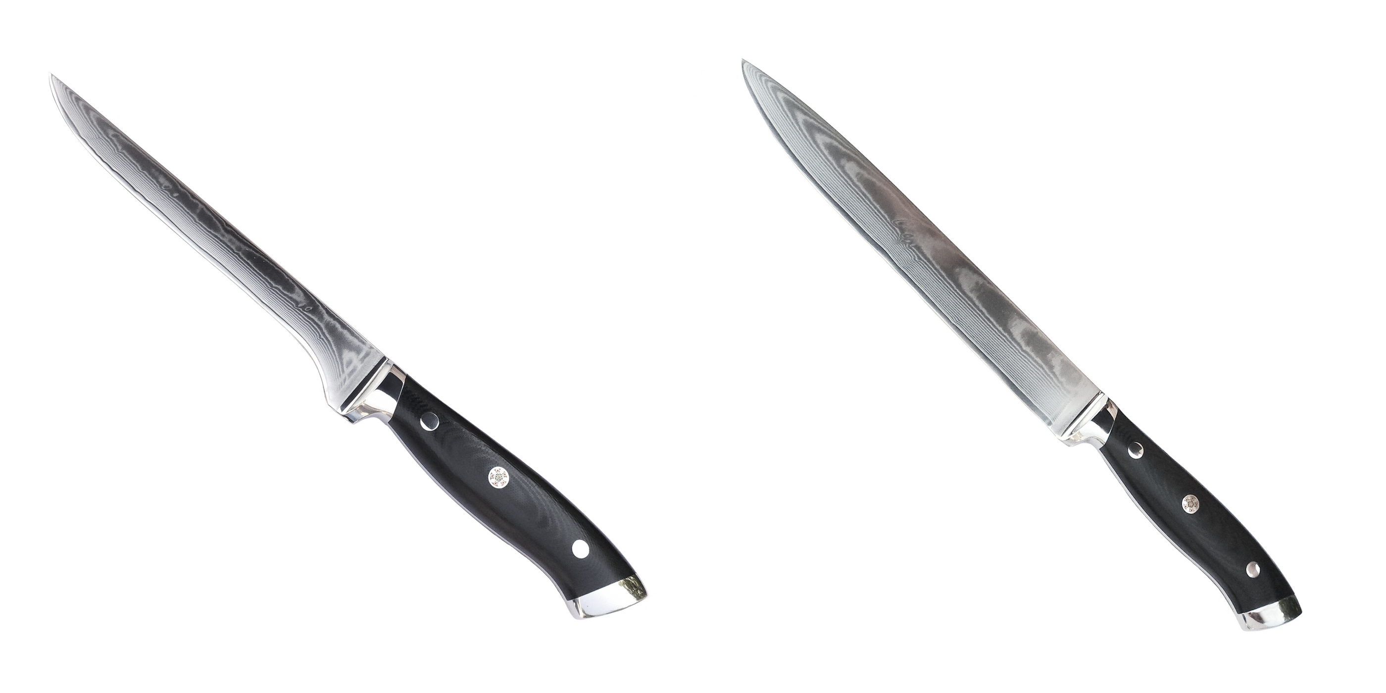 AKCE 1+1 Vykosťovací nůž Seburo WEST Professional Damascus 170mm + Filetovací nůž Seburo WEST Professional Damascus 210mm