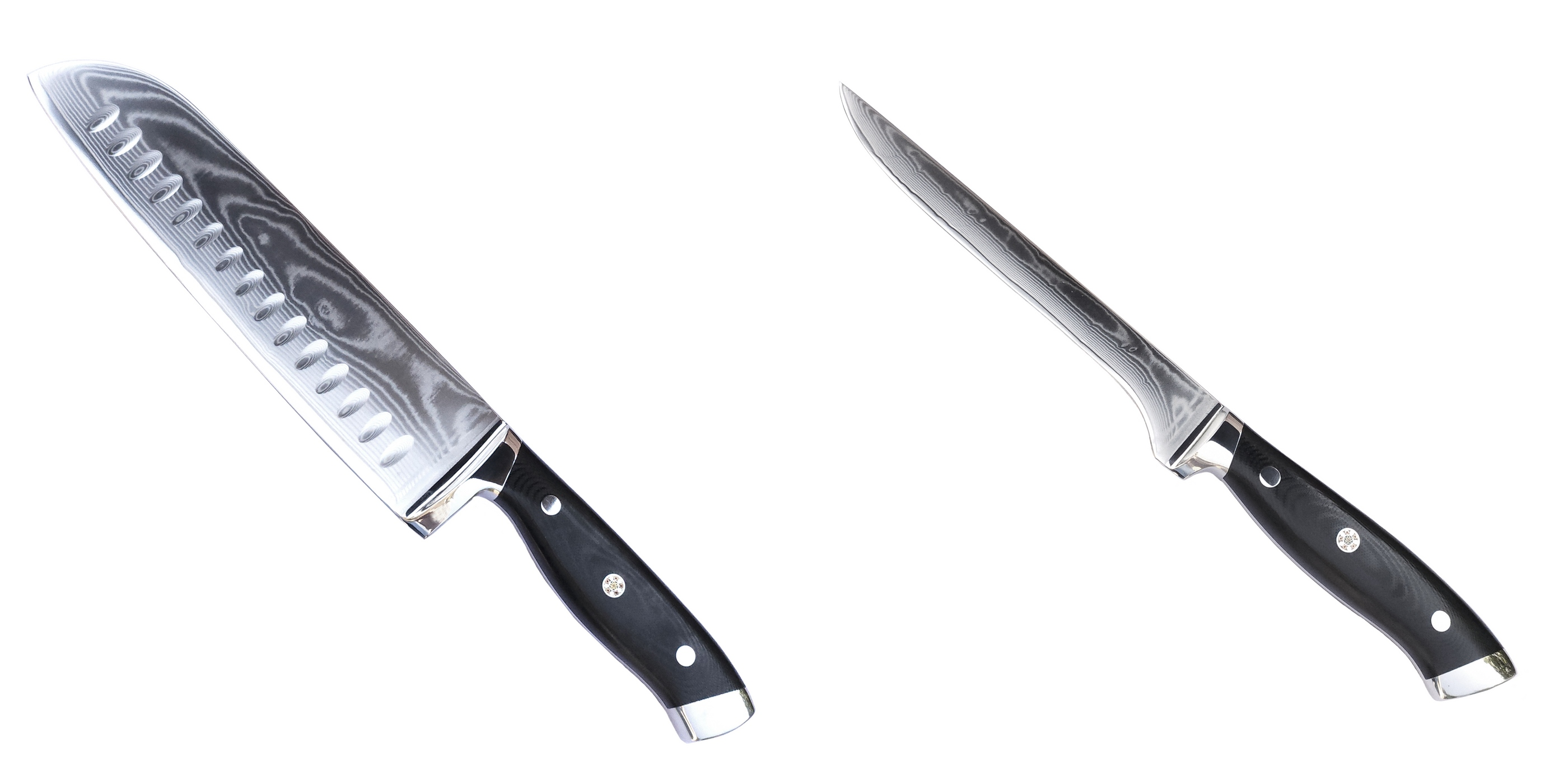 AKCE 1+1 Santoku nůž Seburo WEST Professional Damascus 190mm + Vykosťovací nůž Seburo WEST Professional Damascus 170mm