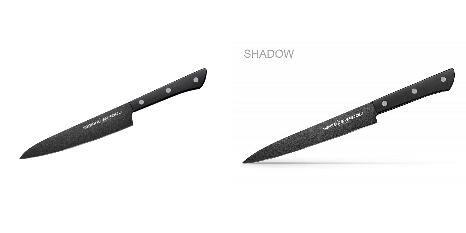 AKCE 1+1 Kuchyňský univerzální nůž Samura SHADOW (SH-0023) 150mm + Filetovací nůž Samura SHADOW (SH-0045) 196mm